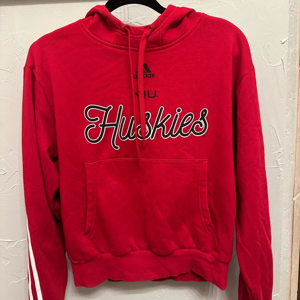 NIU huskies - Adidas red Fleece Hoodie